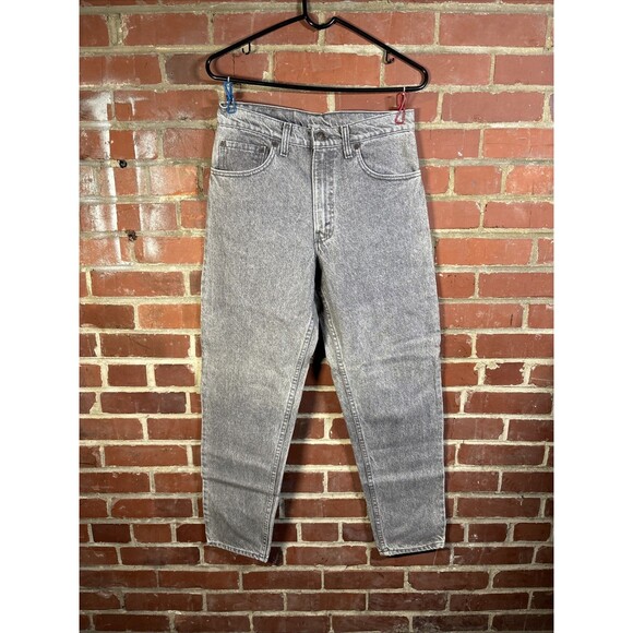Vintage 90s Levi's 550 USA Made Grey Acid Stone Wash Cut Tag W31 L30, Real 31x30 - Picture 2 of 8